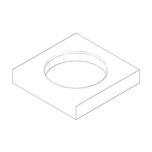 Rozet 55mmx55x10mm chr