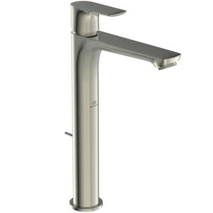 Connect Air hoog wastafelmengkraan met waste bluestart silver storm (rvs look)