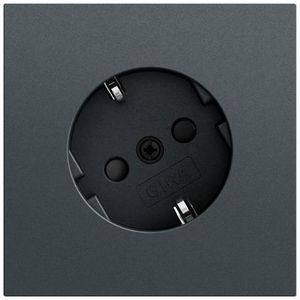 wandcontactdoos met randaarde 30° + Safety Plus System 70 antracit(gel.)