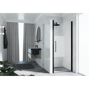 Draaideur YPLUS1B 970-1010x2000mm zwart band satin