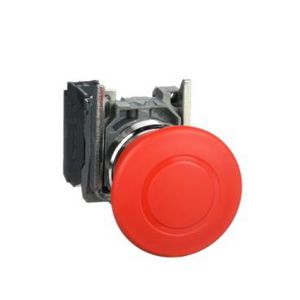 Noodstop vuistslag 40mm Duw-trekontgrendeling 22mm 1NC Rood