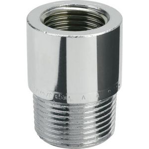 Verloopstuk 1/2x3/4 brons/verchroomd VVE=10