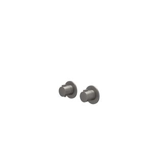 Afbouwdeel inbouwthermostaat PACT 2-weg ronde rozet geborsteld metal black PVD