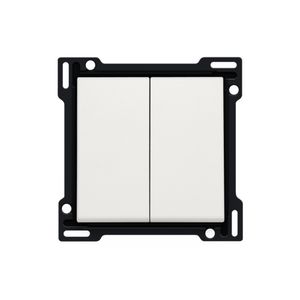 Afwerkingsset serie/wisselschakelaar + knop NO. white