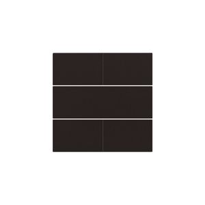 Afwerkingsset 4-voudige pot.vrij knop 24V dark brown