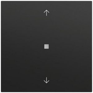Drukc. wip 1-v pijlen OneKNX System 70 zwart m(gel.)