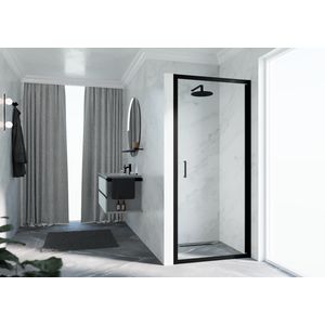 Draaideur Zephyros 2.0 g86 verst.86-92cm helder glas zwart