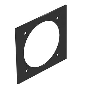 Afdekplaat CEE voor T12L 94.5x88mm polyvinylchlorid zwart