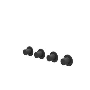 Afbouwdeel inbouwthermostaat BOND 3 stopkraan ronde rozet mat zwart