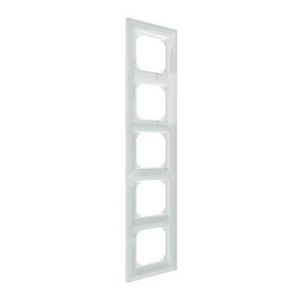 Afdekframe Merten M-Plan glas 5-voudig kristalwit