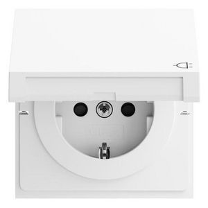 wandcontactdoos met randaarde KD + Safety Plus System 70 zuiver wit m(gel.)
