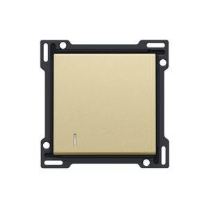 Afwerkingsset lens enkelvoudige schakelaar/knop gold