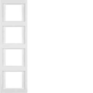 Afdekraam 4-v vert. berker K.1 polar wit glans