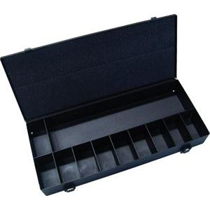 Metalen koffer leeg 11-vaks 50x370x157mm zonder handgreep