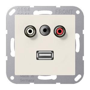 Afdekking AS500 wit voor Audio/Jack/USB VVE=10