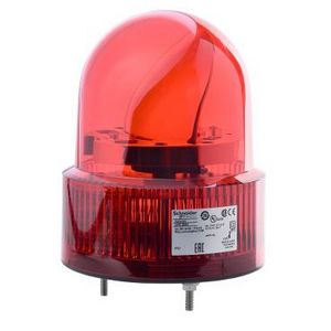 Draaiende spiegel Zoemer Ø120mm 24V Rood