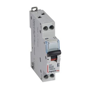 Installatieautomaat MCB DX³ 1-polig + Nul B-karakteristiek 20A 4500A