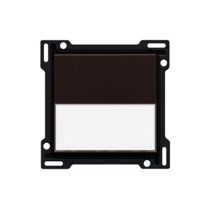 Afwerkingsset tekstveld enkelv. schakelaar/knop d.brown