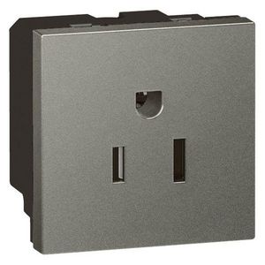 Wandcontactdoos 2P + A USA 15A + Magnesium Arteor