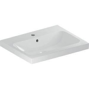 iCon Light wastafel 60x48cm met kraangat + overloop wit