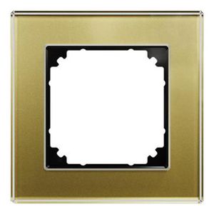 Afdekframe Merten M-Plan glas enkelvoudig goud