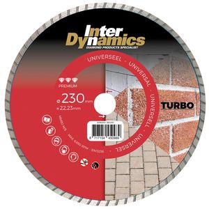 Universeel Turbo Premium diamantzaagblad 230mm as 22.23mm