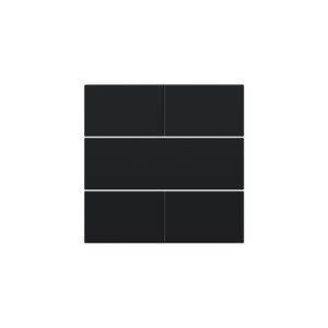 Afwerkingsset 4-voudige pot.vrij knop 24V black coat
