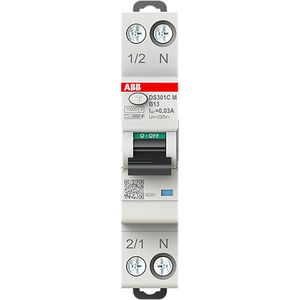Aardlekautomaat DS301CM B13 F30 Compact DS301CM 1P+N 13A B 30mA F 6kA