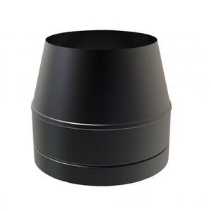 DW Ø125mm Conisch eindstuk zwart