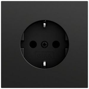 wandcontactdoos met randaarde SRK System 70 zwart m(gel.)