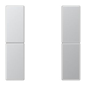 Tastafdekking compleet 2-voudig LS aluminium KNX