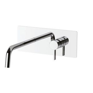 Inbouw wastafelkraan+uitloop 178mm muurplaat 250x100