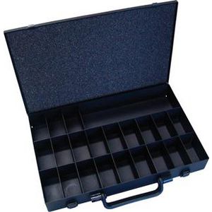 Metalen koffer leeg 22-vaks 50x370x235mm met handgreep