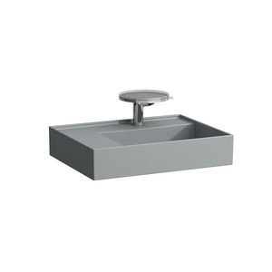 Wastafel met afleg links met verborgen afvoer Grap. matt H8103357581111