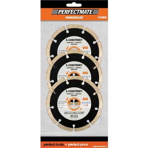 Set a 3st. S-Construct 3-in-1 voordeelset 125mm asgat 22.23