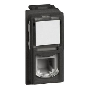 Telefooncontactdoos RJ11 zwart 1 module LivingNow