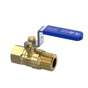 Kogelkraan  28 1/2"bn.x3/4"bt. L67mm rvs hendel met ''drinkwater'' logo KIWA