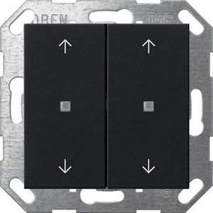 Drukc. wip 2-v pijlen OneKNX System 55 zwart m
