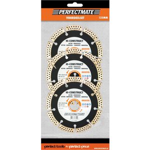 Set a 3st. Hi-Construct 3-in-1 voordeelset 125mm asgat 22.23
