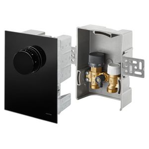 Thermostaat+interne retourtempregeling Unibox T-RTL glas zw.