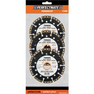 Set a 3st. Twinner 3-in-1 voordeelset 125mm asgat 22.23mm