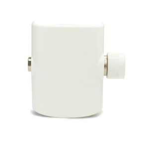 Ventielset haaks (muuraansluiting) met gebogen afdekkap RAL9016