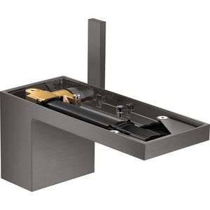 AXOR MyEdition 1-hendel wastafelmengkraan 70 met afvoergarnituur zonder plaa Brushed Black Chrome