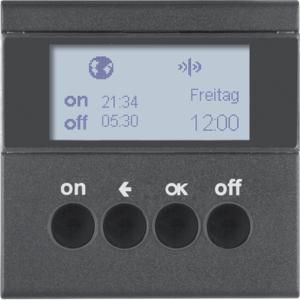 Schakelklok-opzetmod. KNX-RF berker S.1/B.3/B.7 antraciet