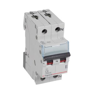 Installatieautomaat MCB TX3 1-polig + Nul C-karakteristiek 6A 6000A
