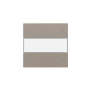 Afwerkingsset 4-voudige pot.vrij knop 24V Led/tekst bronze