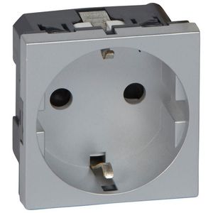 Wandcontactdoos 1voudig kv schroef 2 mod. ALU Mosaic VVE=10