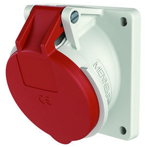 Inbouwwandcontactdoos 16A 4-polig  6H 400V IP44 schuin