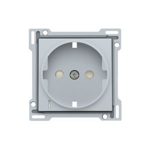 Afwerkingsset stopcontact randaarde besch/spanningsterling