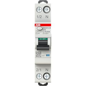 DS301CM C16 A30 Compact DS301CM 1P+N 16A C 30mA A 6kA